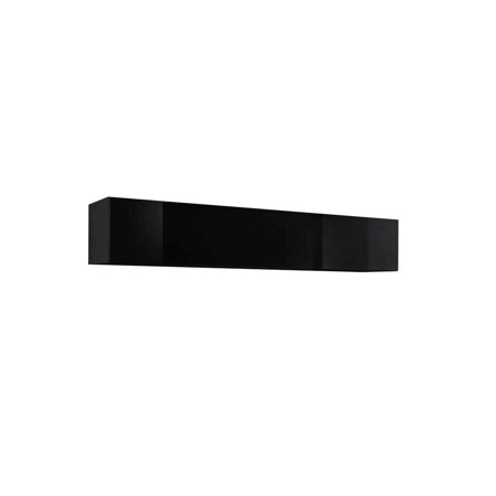 Black Modular Wall Mounted Floating Media Cabinet D757225