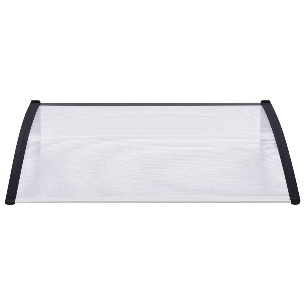 Door Canopy Black and Transparent 118.1x22x31.5x22 PC K78460