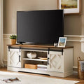 Farmhouse TV Stand Sliding Barn Door Media Console Storage Cabinet for TV Up to 65 inch T8145