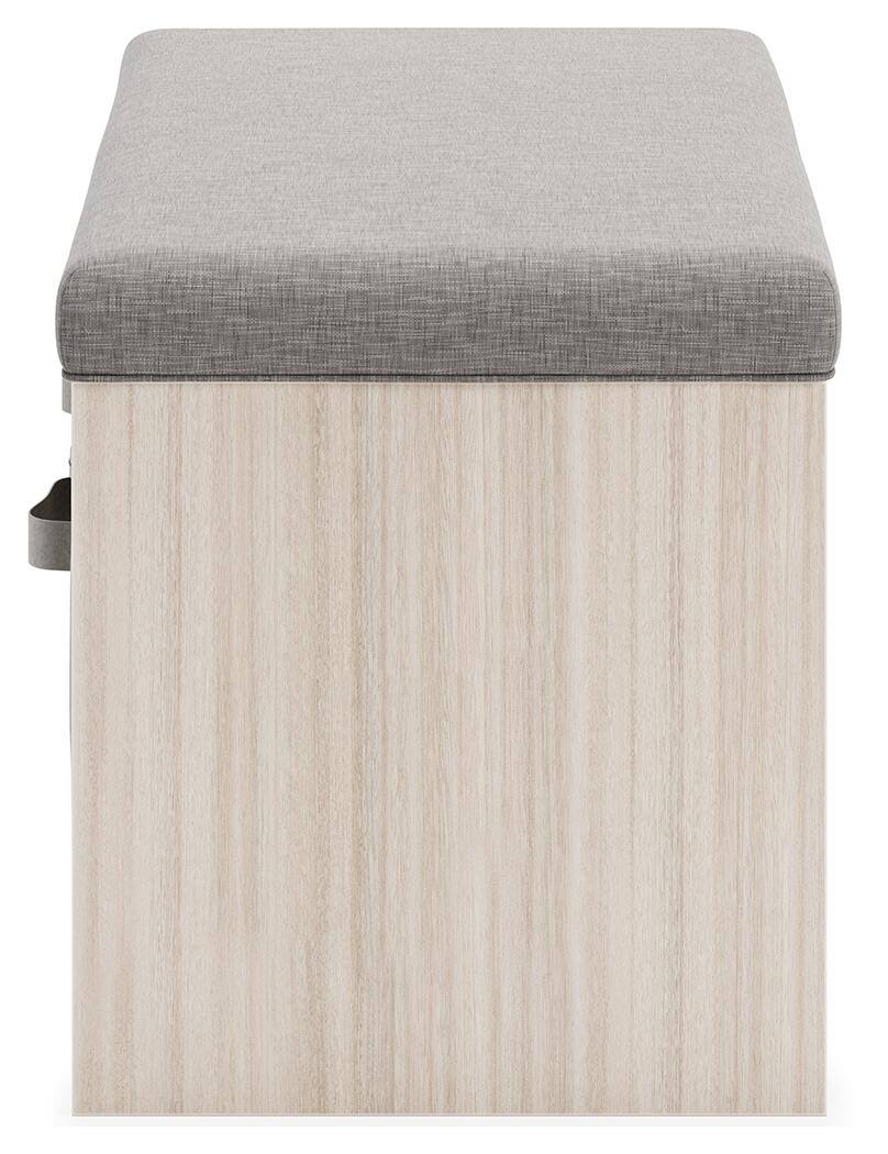 Gray Storage Bench Q181