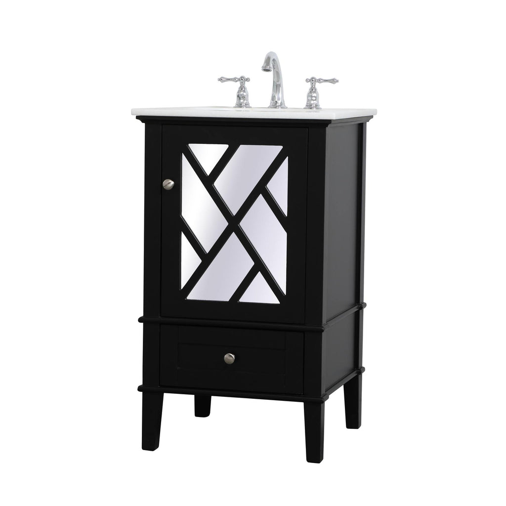 Grey Vanity Cabinet Set with Marble Top G19206