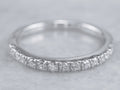 14k White Gold Half Eternity Band Ring G865605