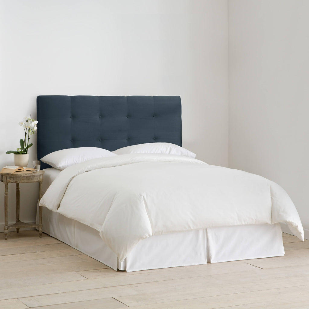 Navy Tufted California King Panel Headboard F71399