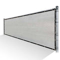 Grey Privacy Fence Screen HDPE Mesh Windscreen with Reinforced Grommets Y159722