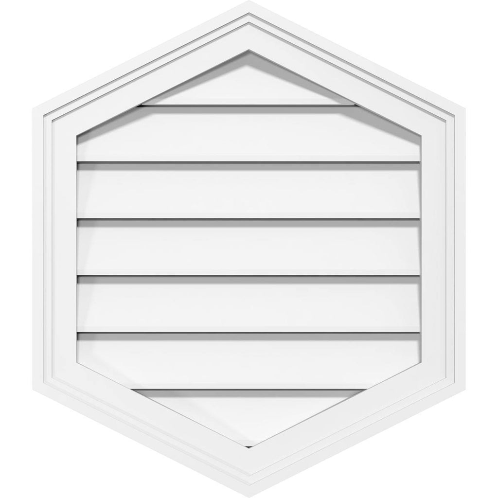 14x22W x 30x22H Vertical Peaked Surface Mount PVC Gable Vent Y309129