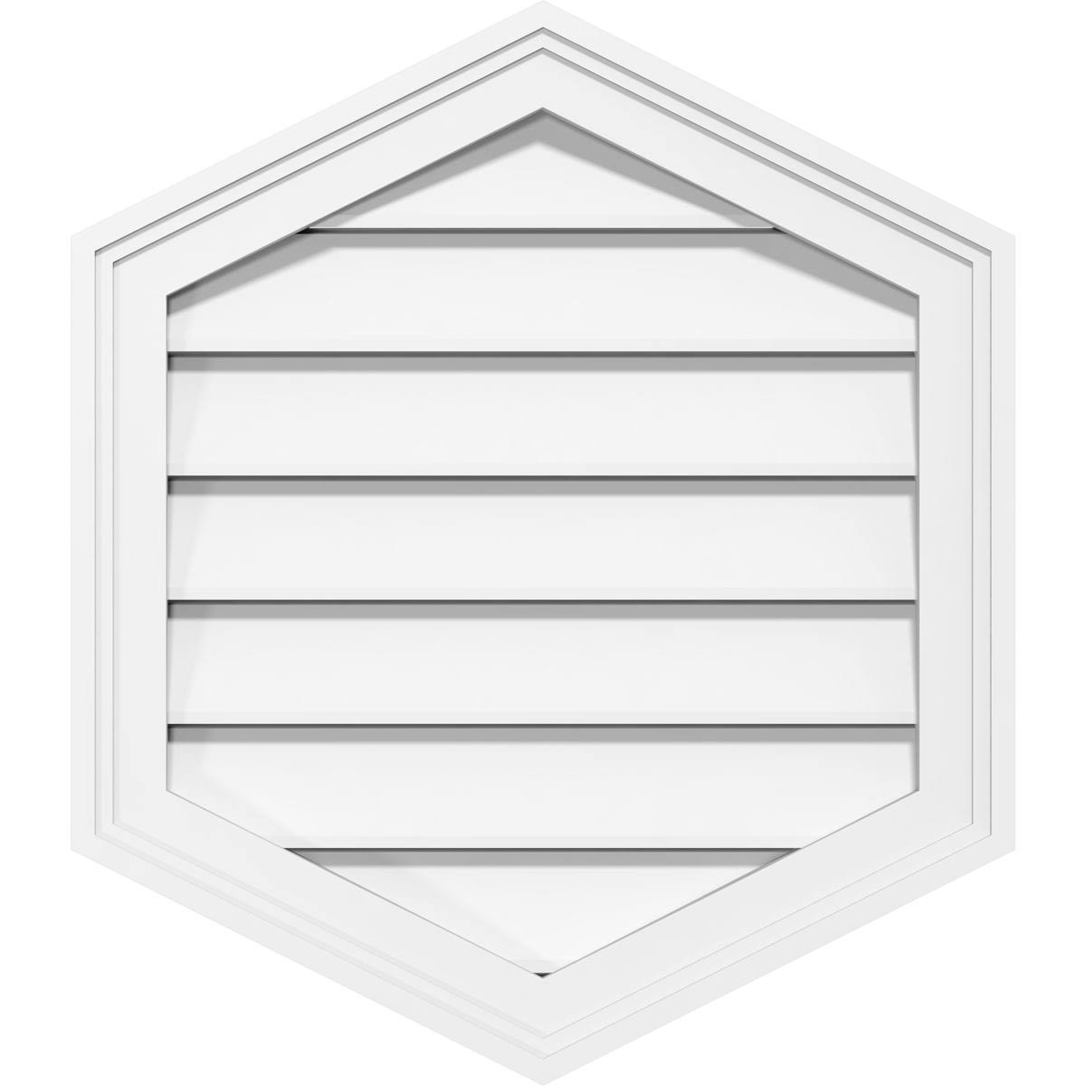 14x22W x 30x22H Vertical Peaked Surface Mount PVC Gable Vent Y309129