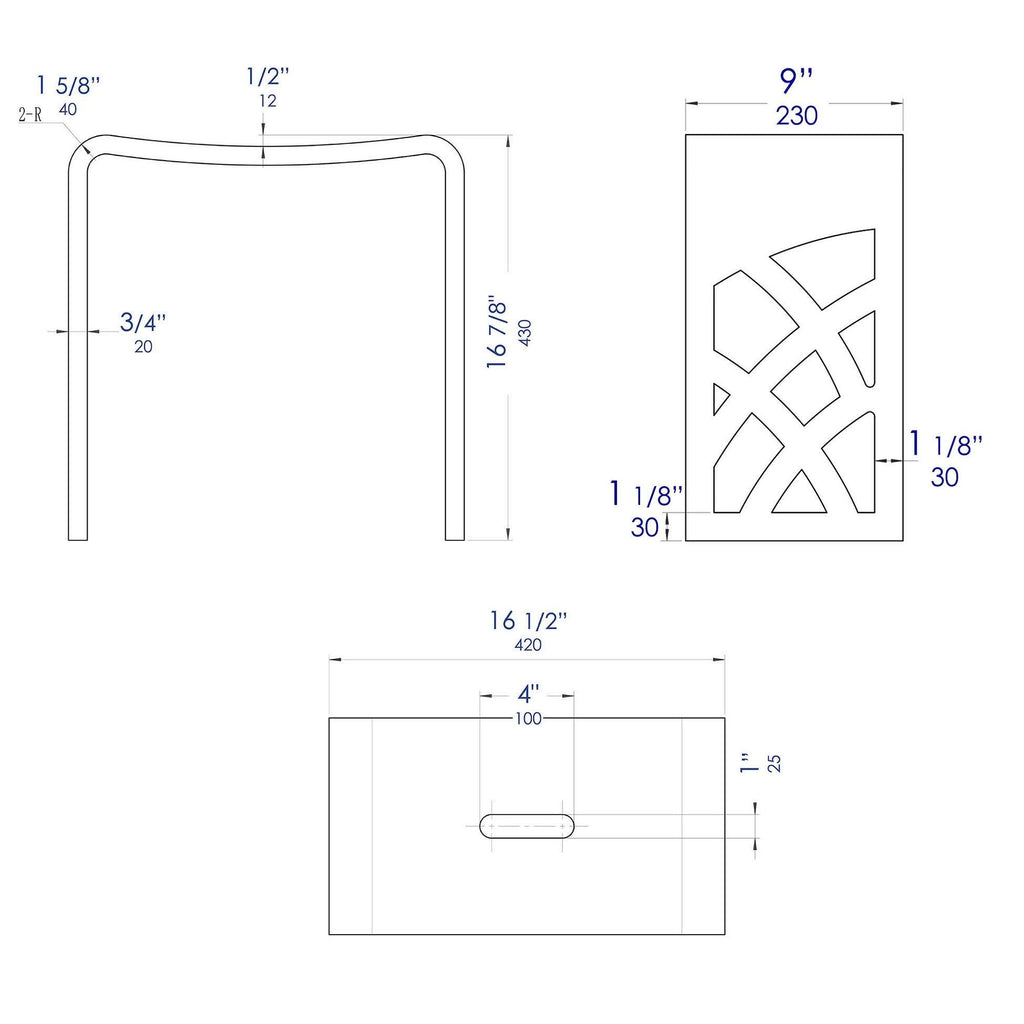 White Matte Bathroom Shower Stool C355251