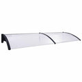 Door Canopy Black and Transparent 118.1x22x31.5x22 PC K78460