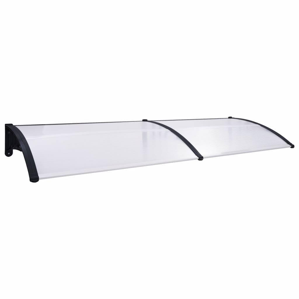 Door Canopy Black and Transparent 118.1x22x31.5x22 PC K78460