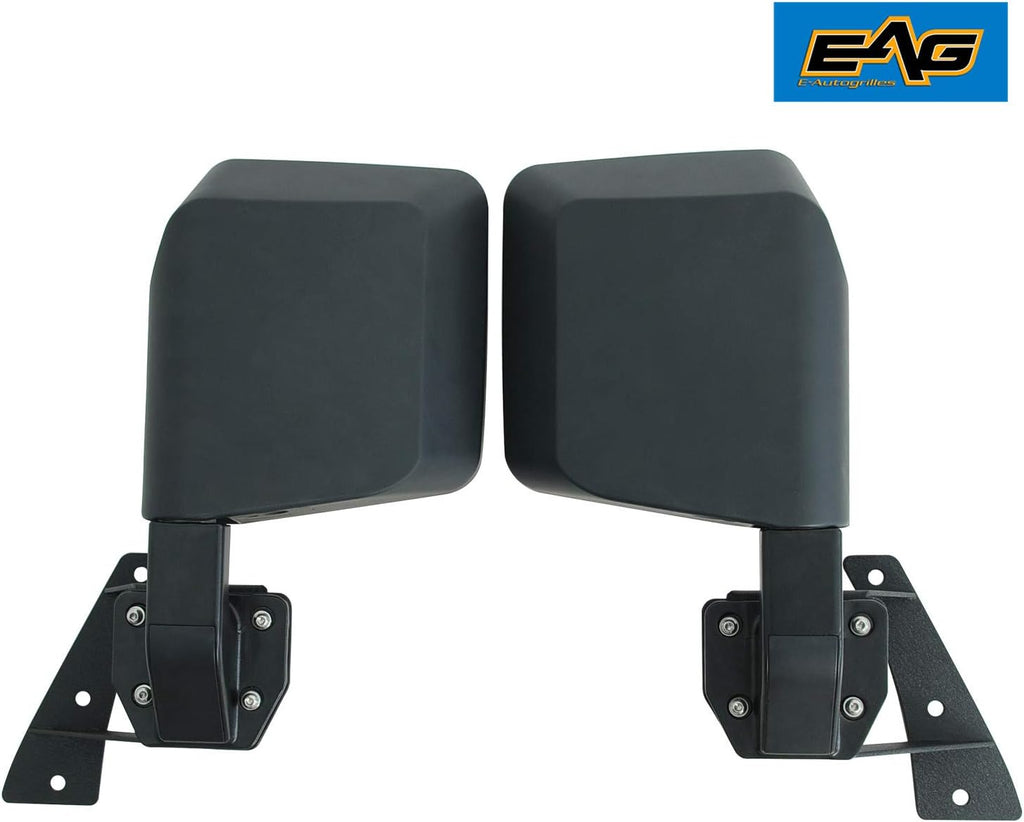 Side View Mirrors with A Pillar Post Relocation Brackets Pair Kit H7019