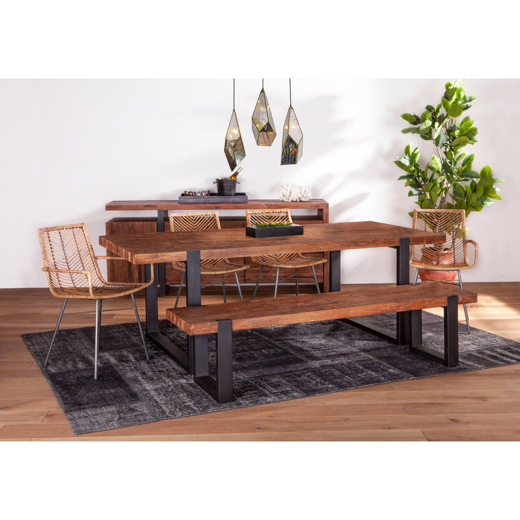 Aged Teak Dining Bench O5851