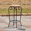 Tan Microsuede Bar Stools Set of 2 X589