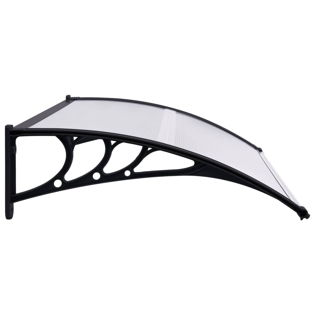 Door Canopy Black and Transparent 118.1x22x31.5x22 PC K78460
