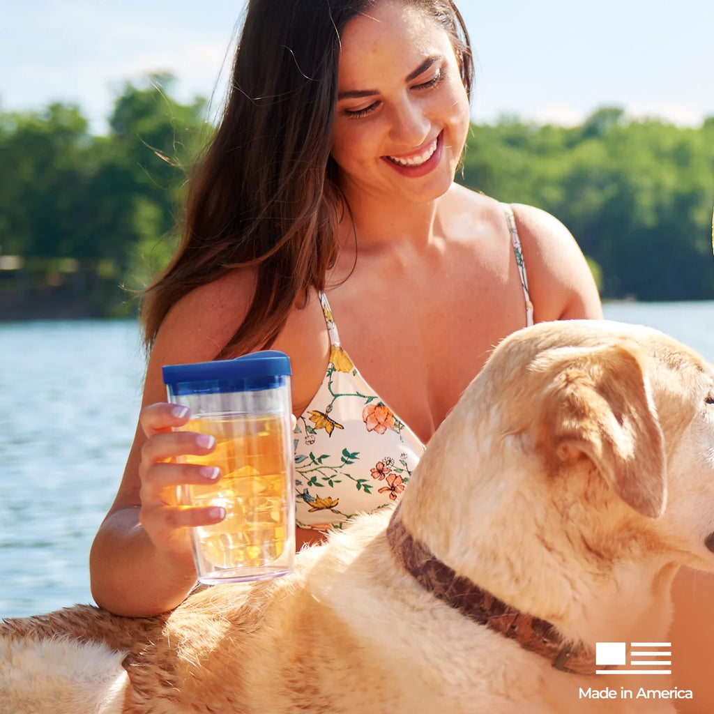 Double Walled Insulated Tumbler Travel Cup, 16oz, Clear G333451