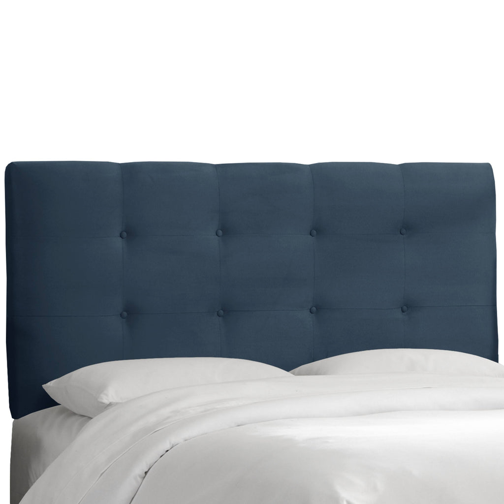 Navy Tufted California King Panel Headboard F71399