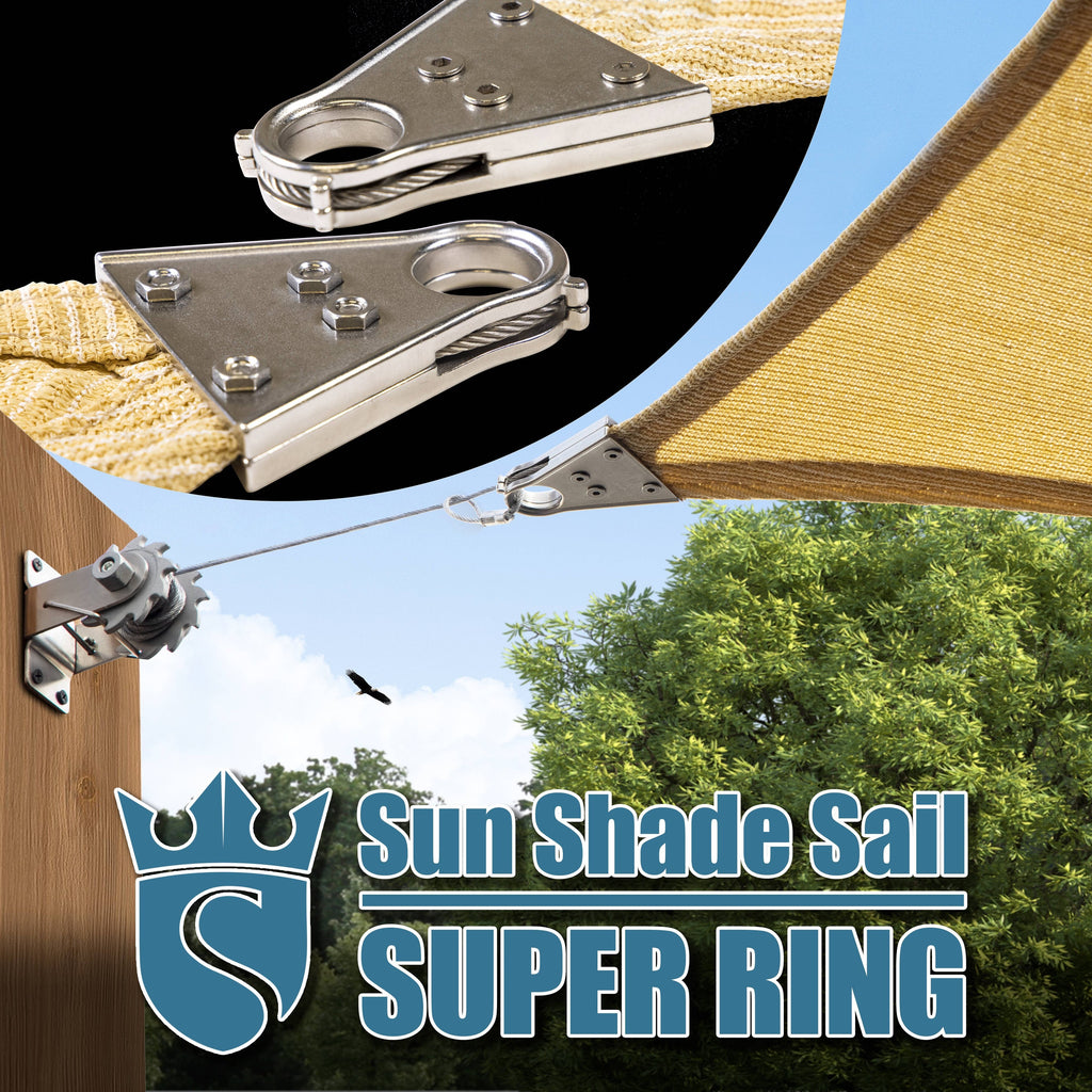 Beige 12' x 12' HDPE Mesh Sun Shade Sail Canopy G291