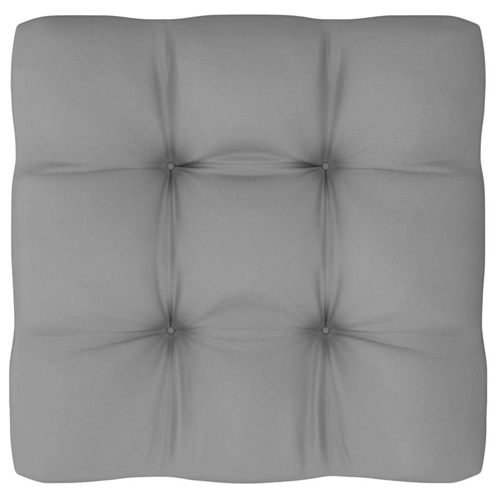 9 Piece Patio Lounge Set with Gray Cushion Pinewood Sectional Outdoor Furniture Set A30570
