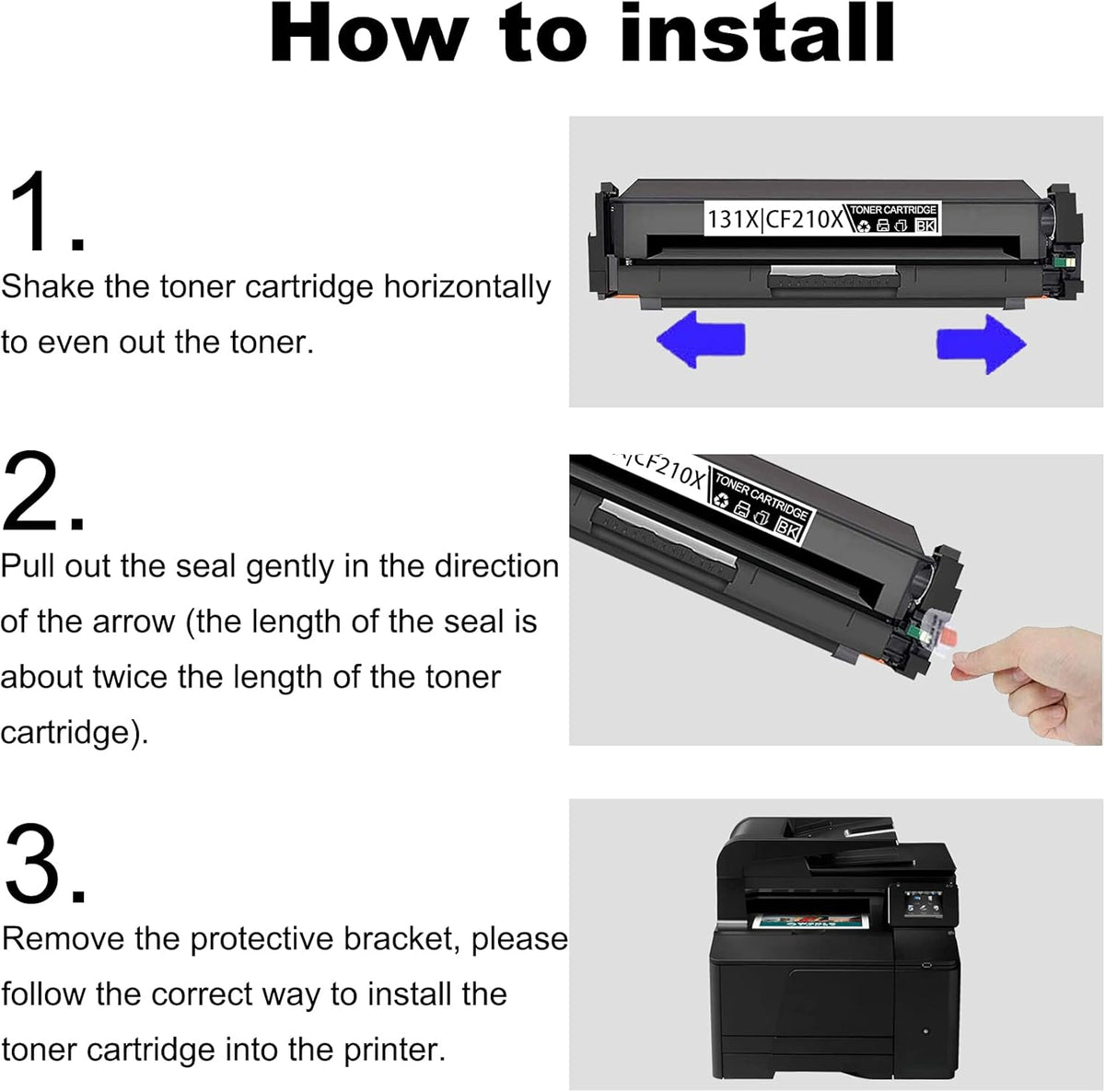 4 Pack Compatible Toner Cartridge for HP Printer C68138