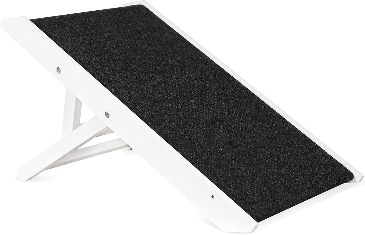 Espresso 13 Wooden Folding Dog Ramp with Carpet D570881