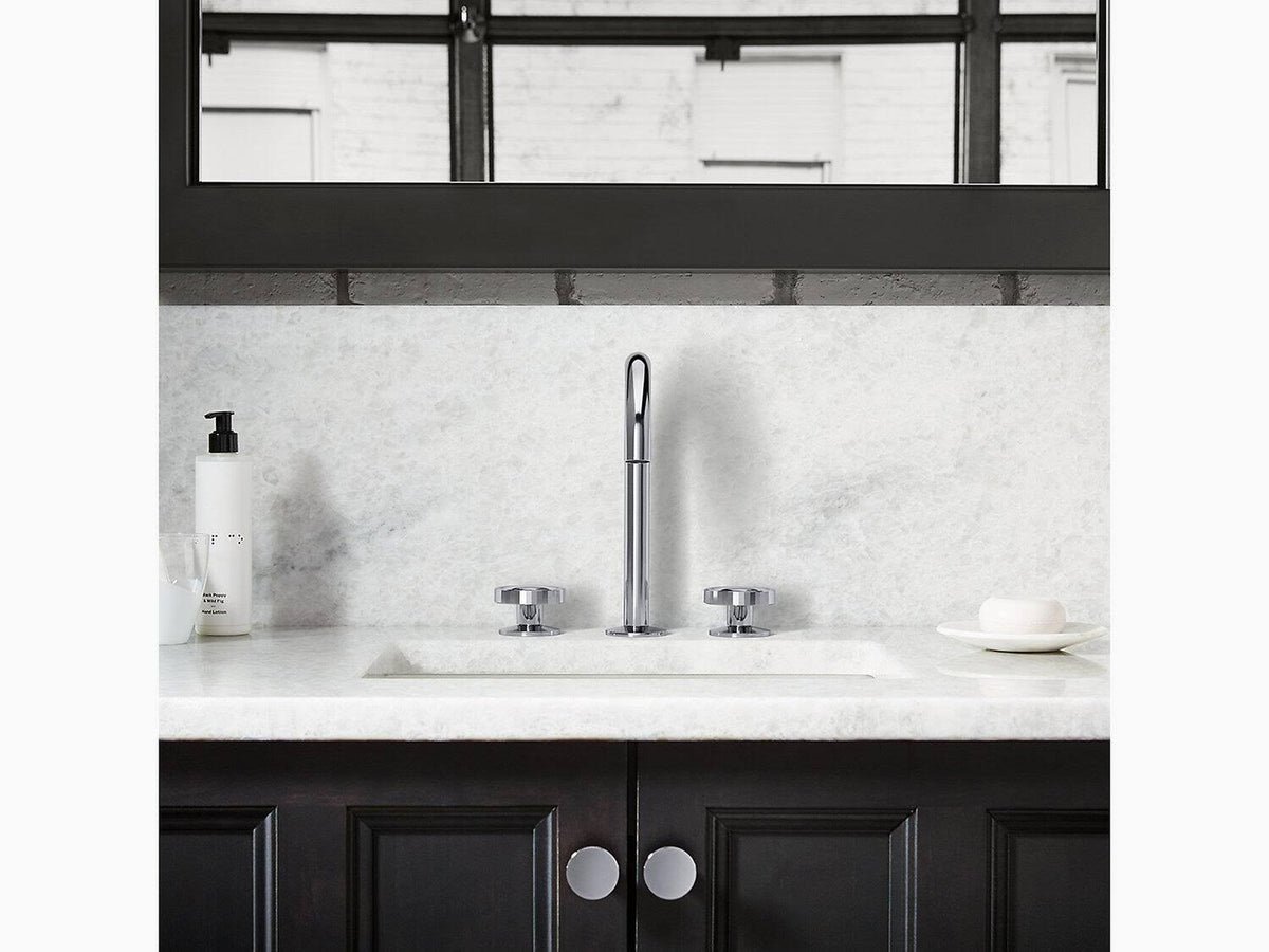 Bathroom Sink Spout with Tube Design Vibrant Titanium/Rose Gold O60309