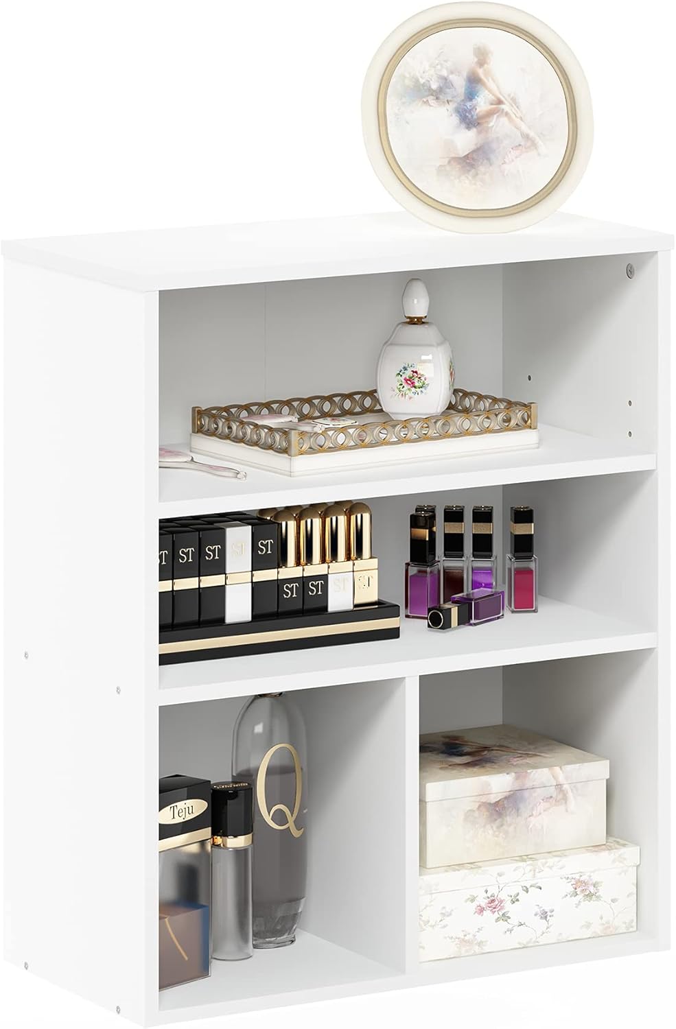 3 Tier White Bookcase R797645