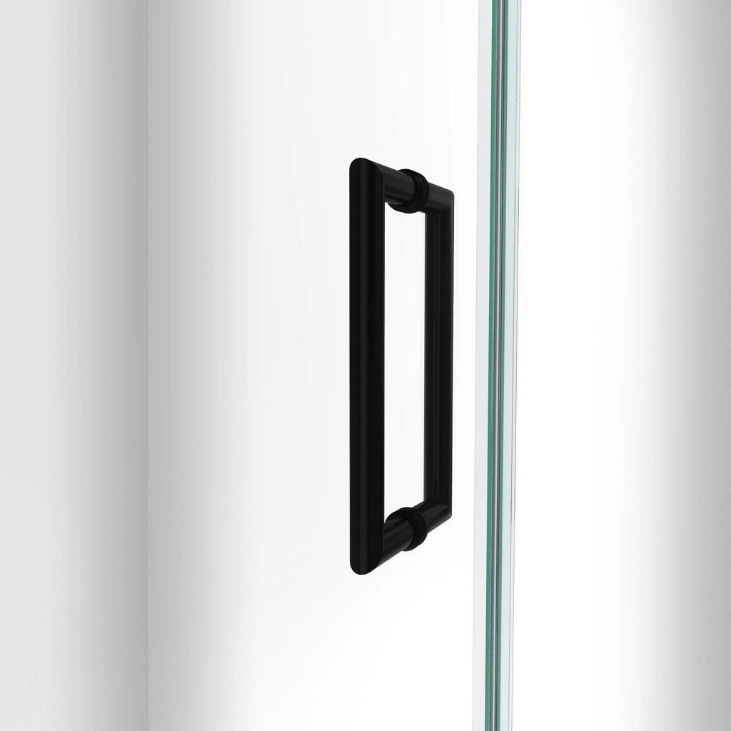 Satin Black Frameless Hinged Shower Door K1907