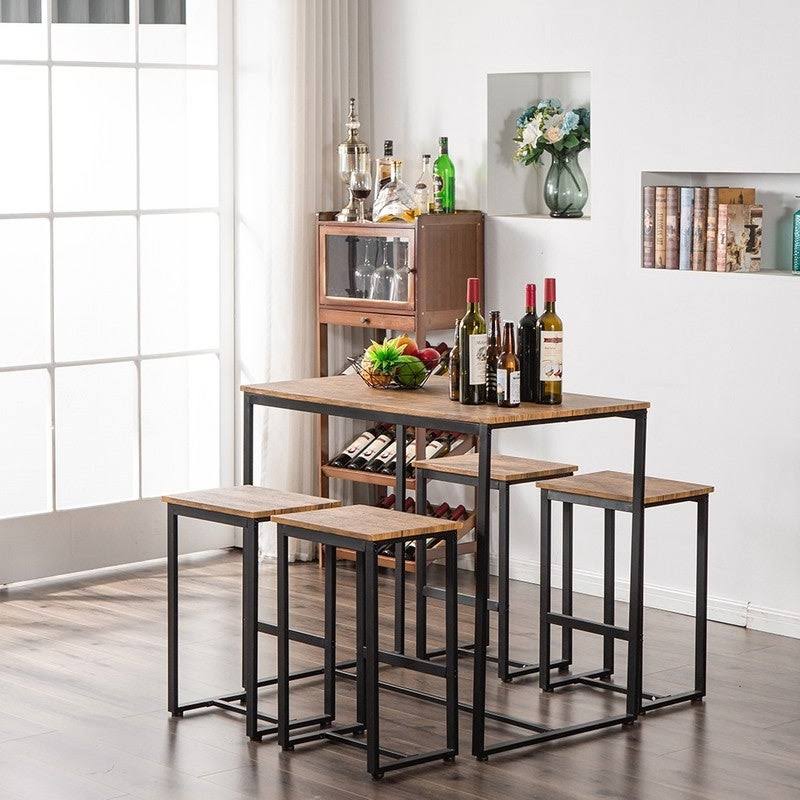 Walnut Finish 5-Piece Counter Height Pub Dining Set Z77938