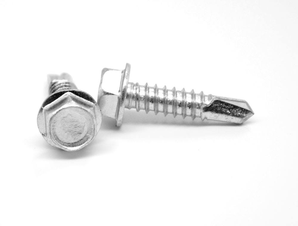 Self Drilling Screw Hex Washer Head Stainless Steel 410 Pk 1000 N374
