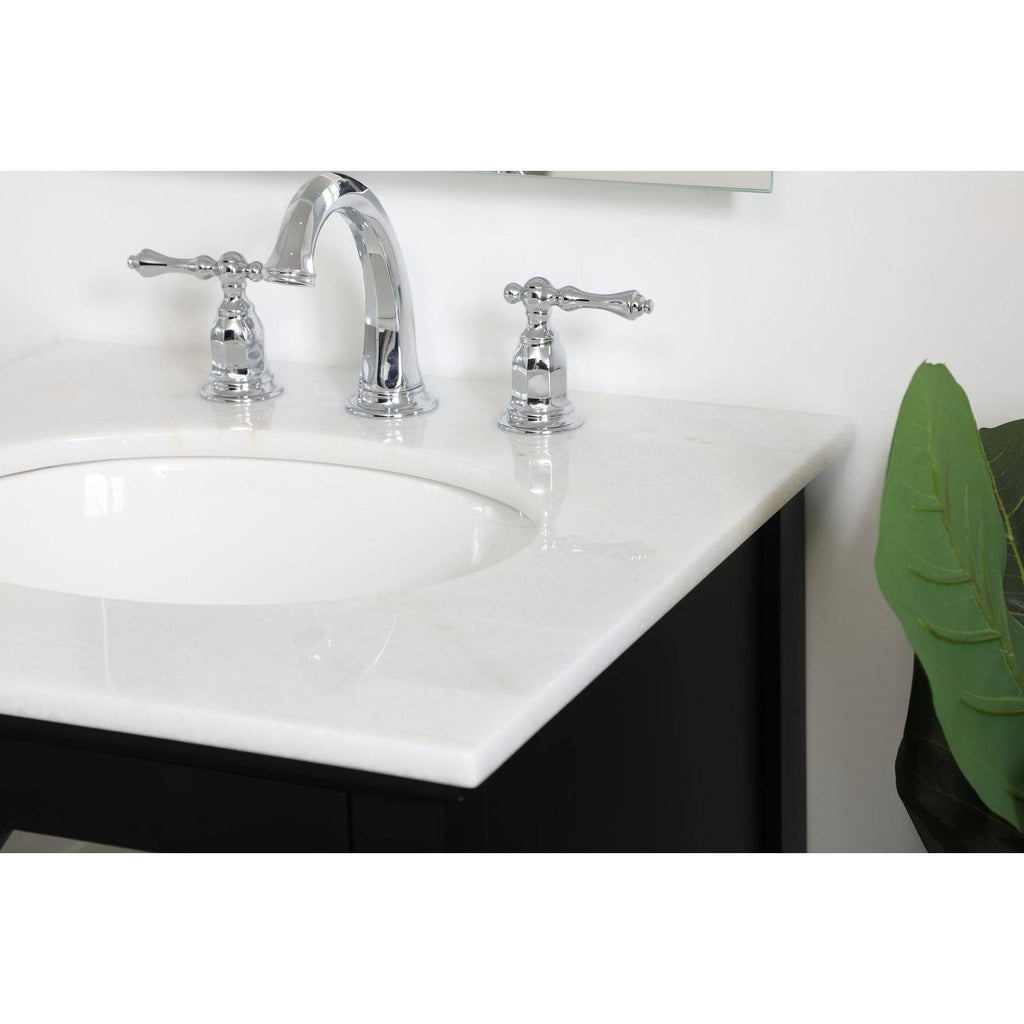 Grey Vanity Cabinet Set with Marble Top G19206