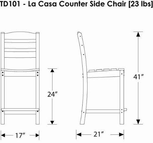 White Counter Side Chair S301