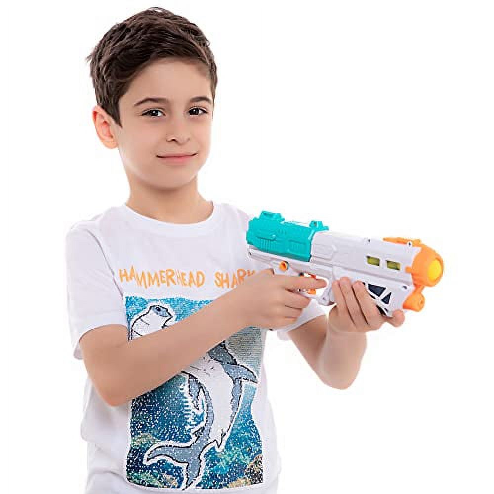 2 in 1 Water Gun Blaster Pistol and Foam Ball Popper Air Toy Guns with 12 Foam Balls U622783