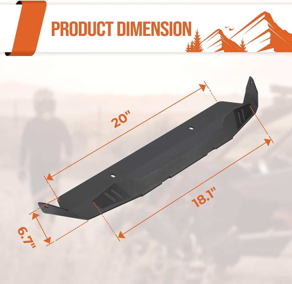 Aluminum Radiator Protector Front Bump Lip Splitter Plate Z663