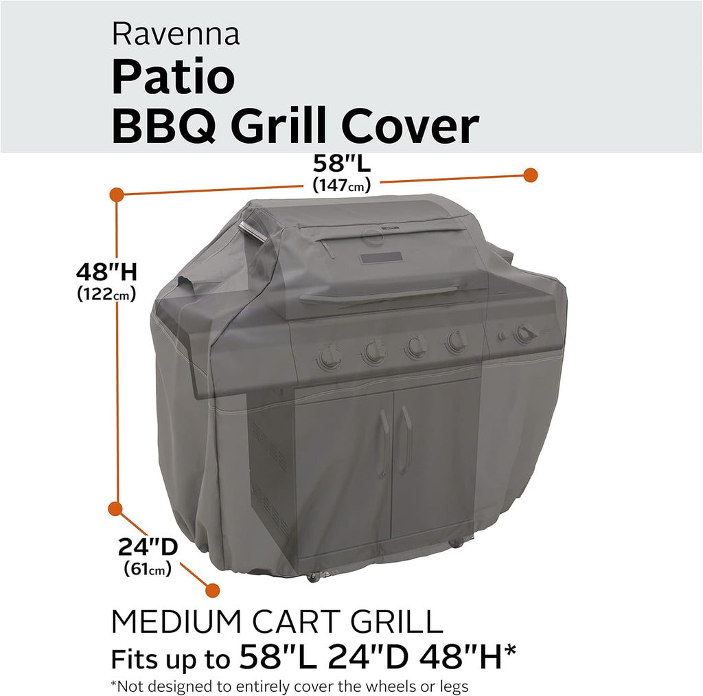 Dark Taupe 58 Inch Water-Resistant BBQ Grill Cover Pack of 2 Z918135