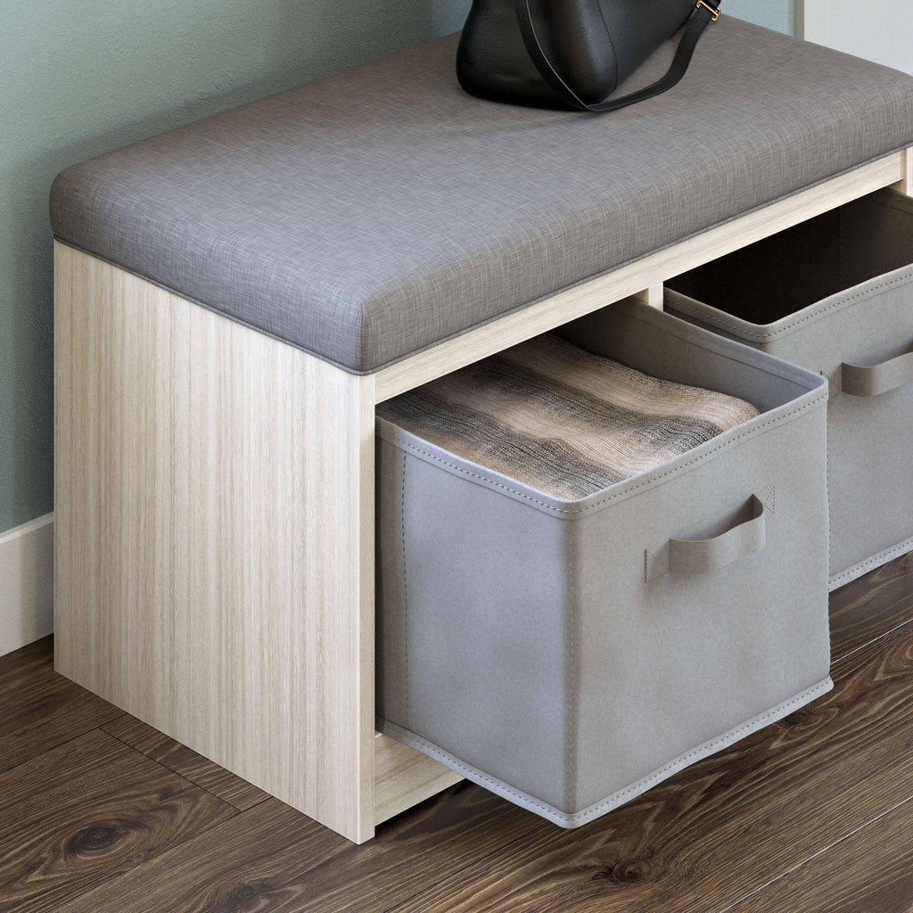 Gray Storage Bench Q181