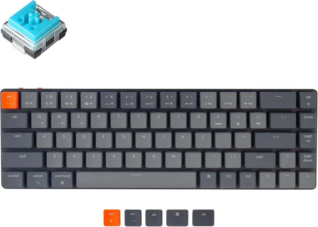 65% Layout Ultra-Slim Wireless Bluetooth Mechanical Keyboard with Low-Profile Optical Switch A6815