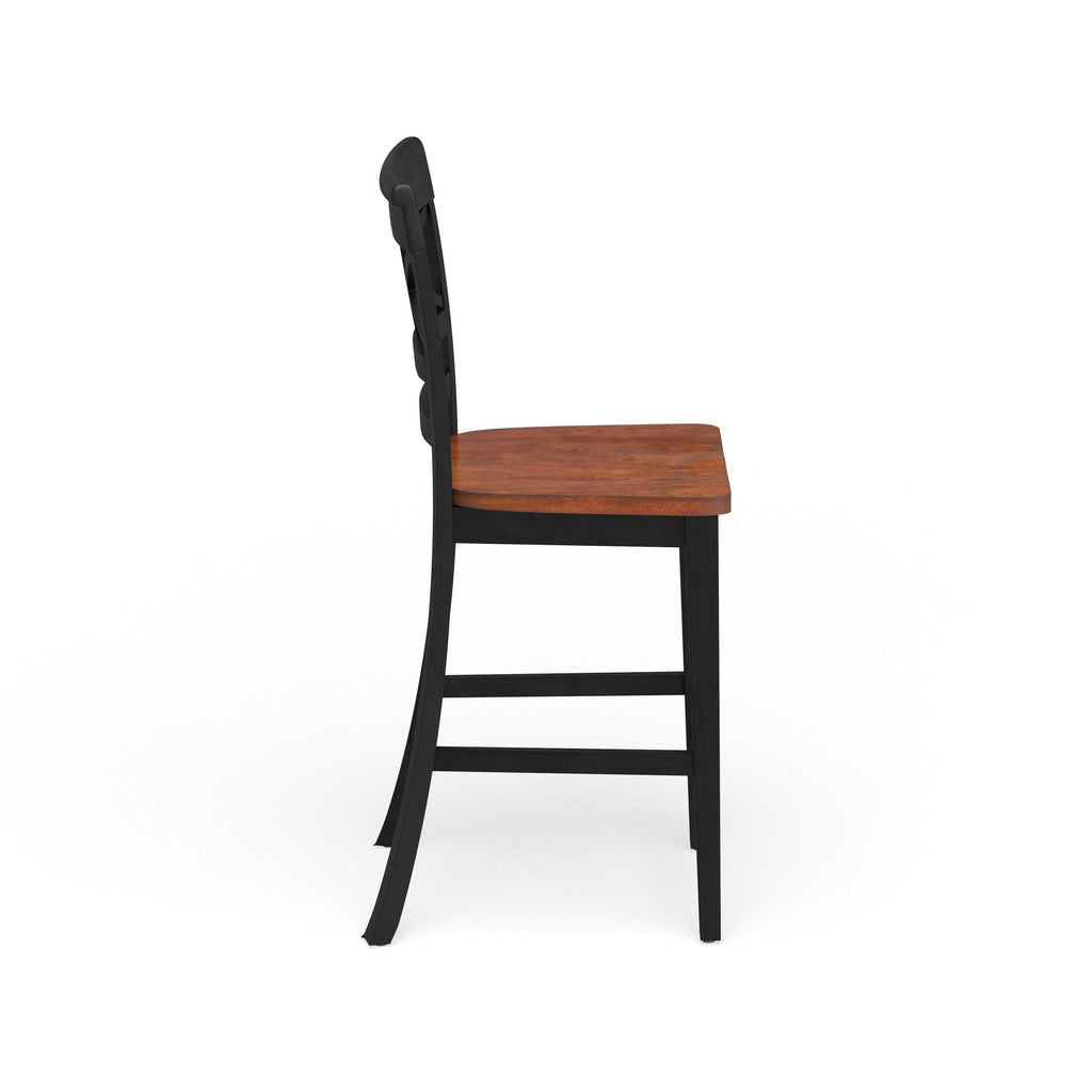 Black Duo-Tone Counter Chair Set of 2 O665