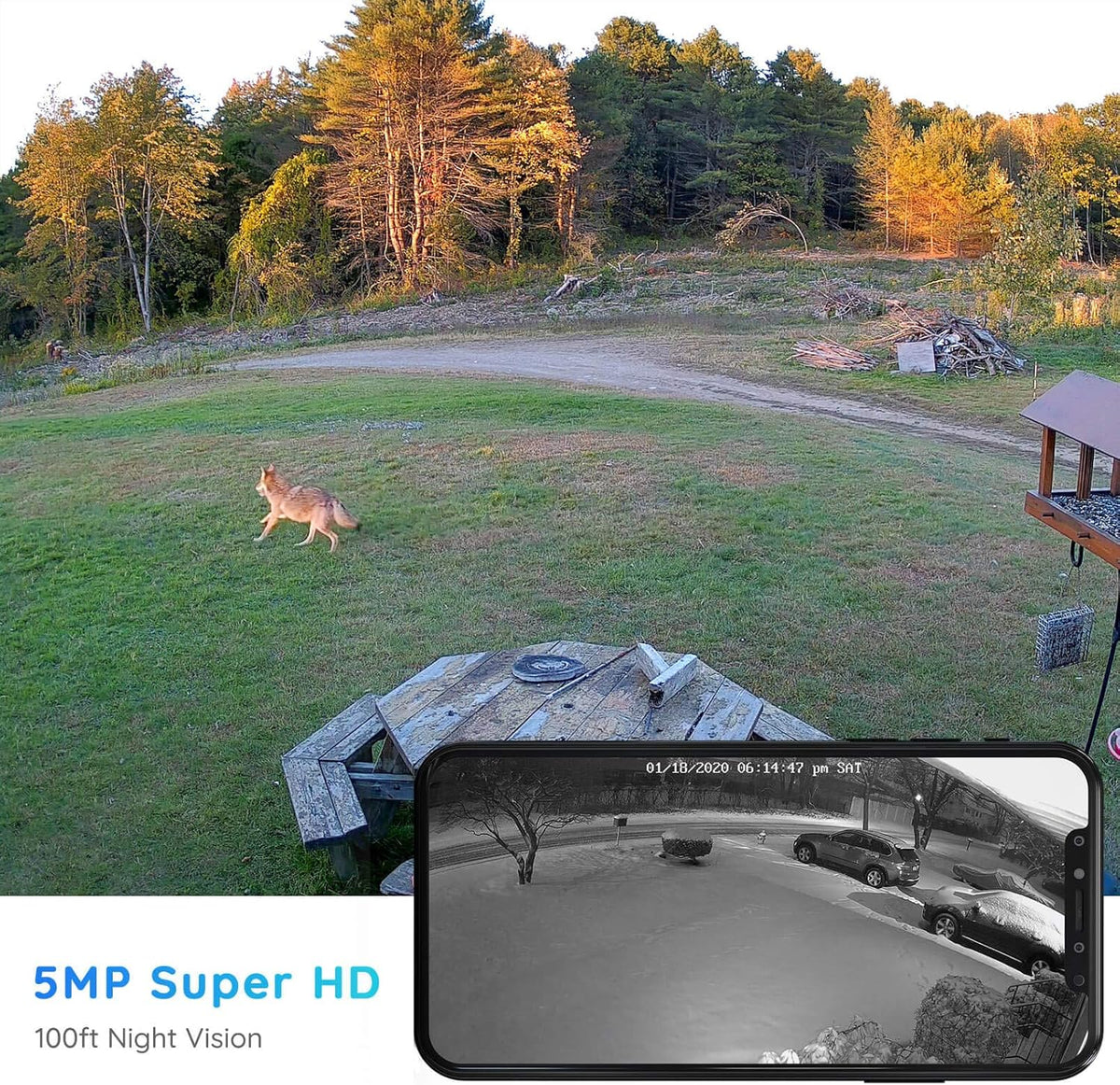 5MP HD Dual Band WiFi Security Camera with Night Vision G78338