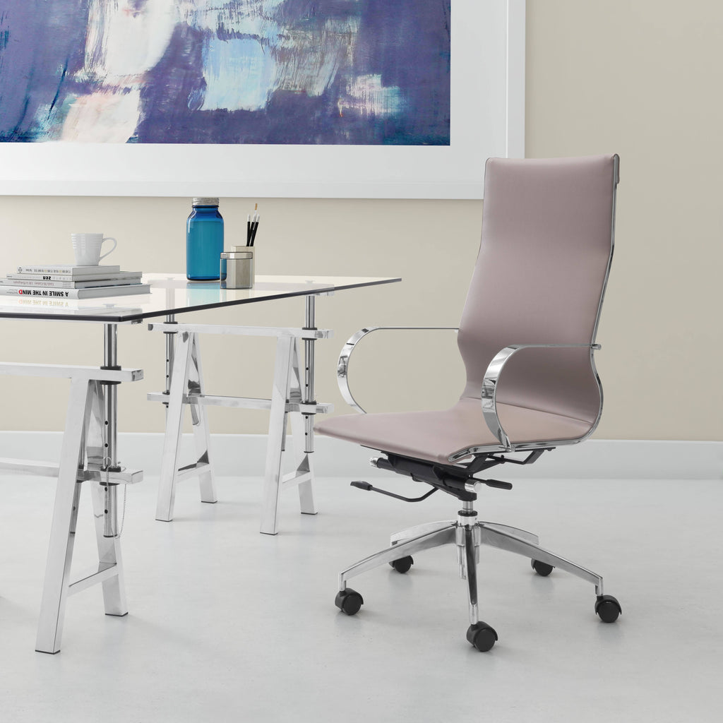 Taupe Glider Hi Back Office Chair N9636