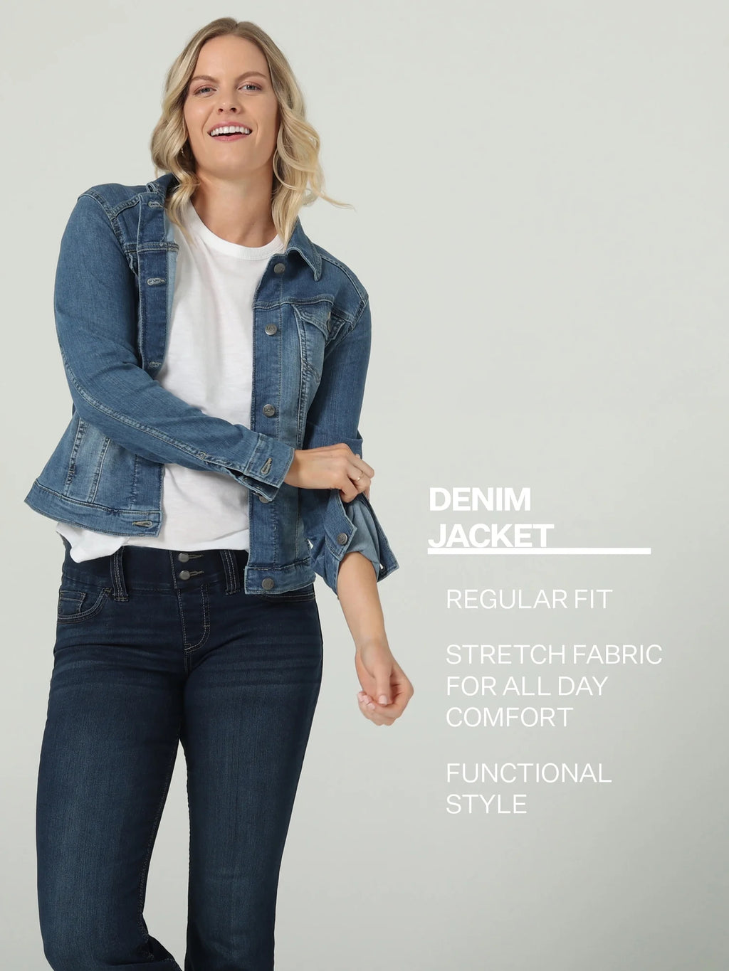 Stretch Denim Jacket Q611