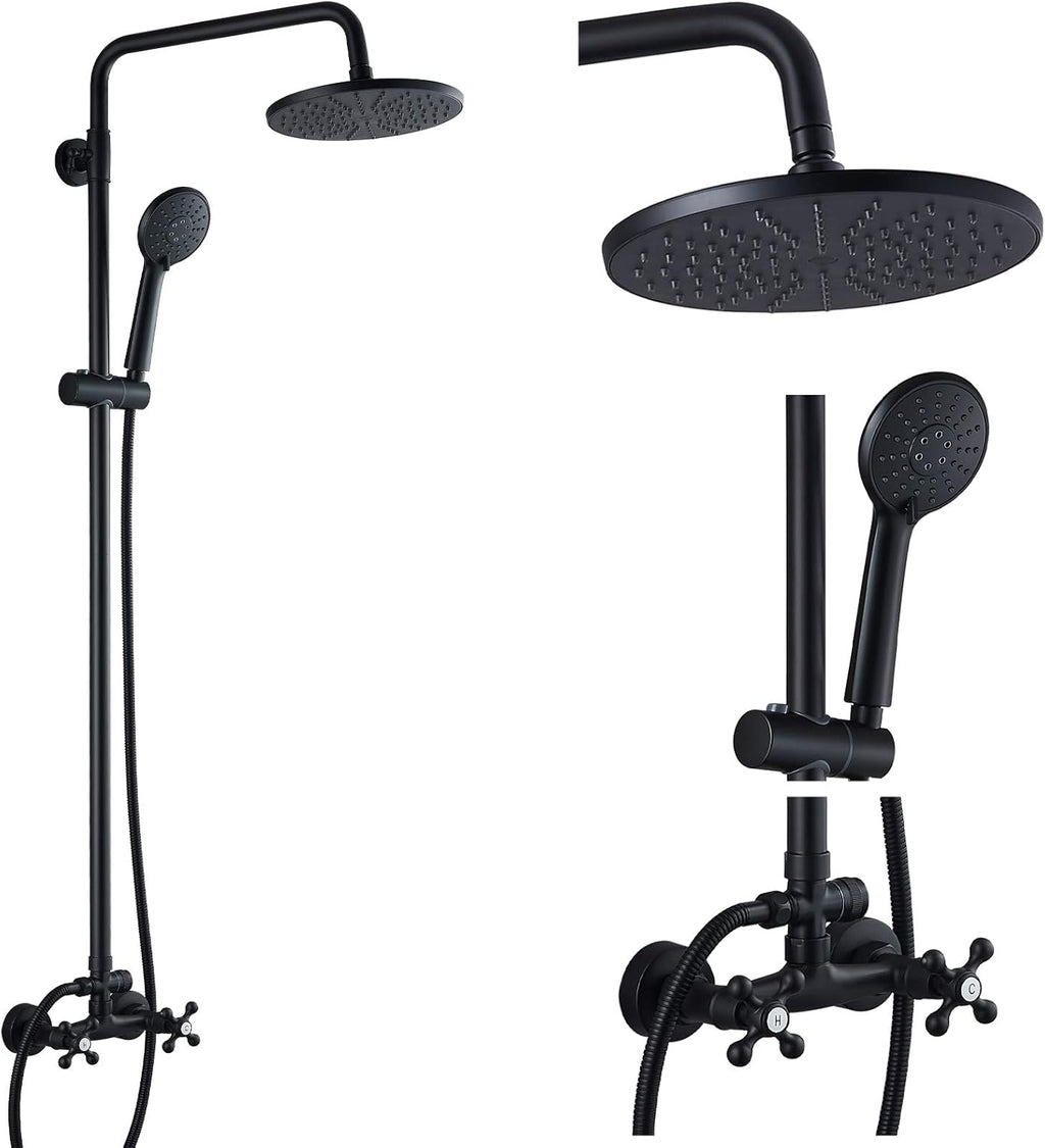 8 Inch Rainfall Shower Head with Handheld Spray Combo Set T464441