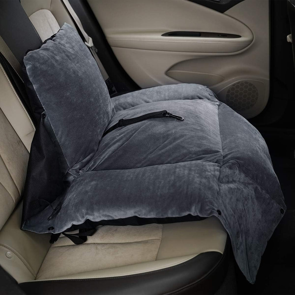 2-in-1 Dog Car Bed with Clip-on Safety Leash & Removable Washable Cover Pack of 2 M58777