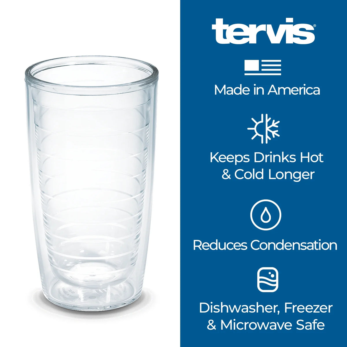 Double Walled Insulated Tumbler Travel Cup, 16oz, Clear G333451