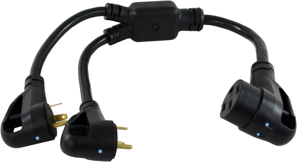 RV 50-Amp Power Optimizer with 30-Amp Plug to 50-Amp 125/250-Volt 14-50R Female Connector, Pack of 2 Y9704