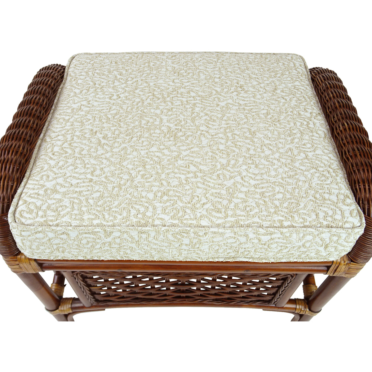 Natural Rattan Ottoman with Cushion U971