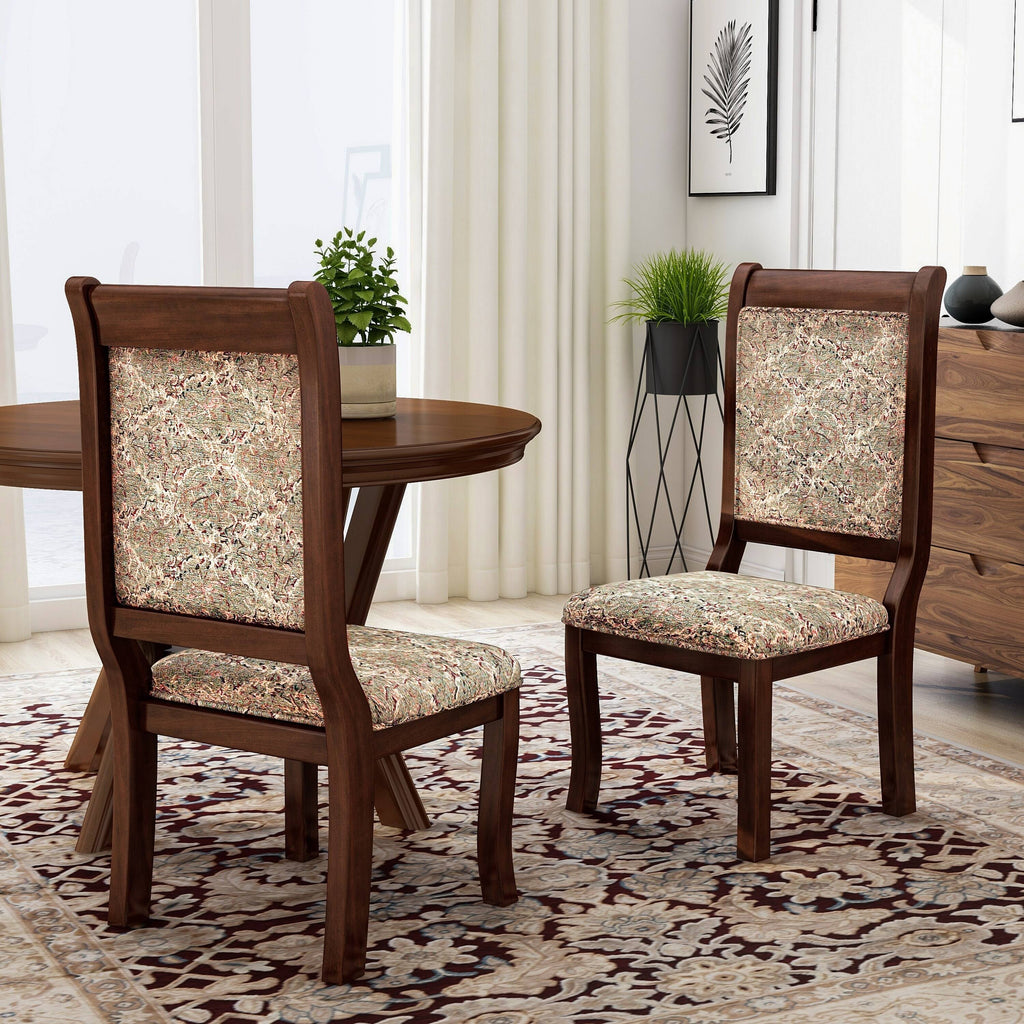 Antique Cherry Printed Dining Chair - 2 count O7124