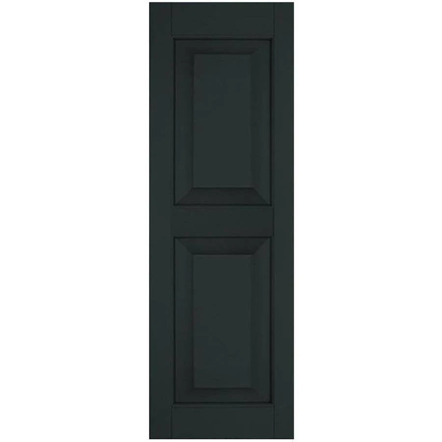 Dark Green Real Wood Pine Raised Panel Shutters Pair U254