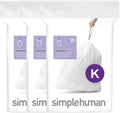 White Drawstring Trash Bags, 60 Count, 35-45 Liter / 9.3-12 Gallon D7905
