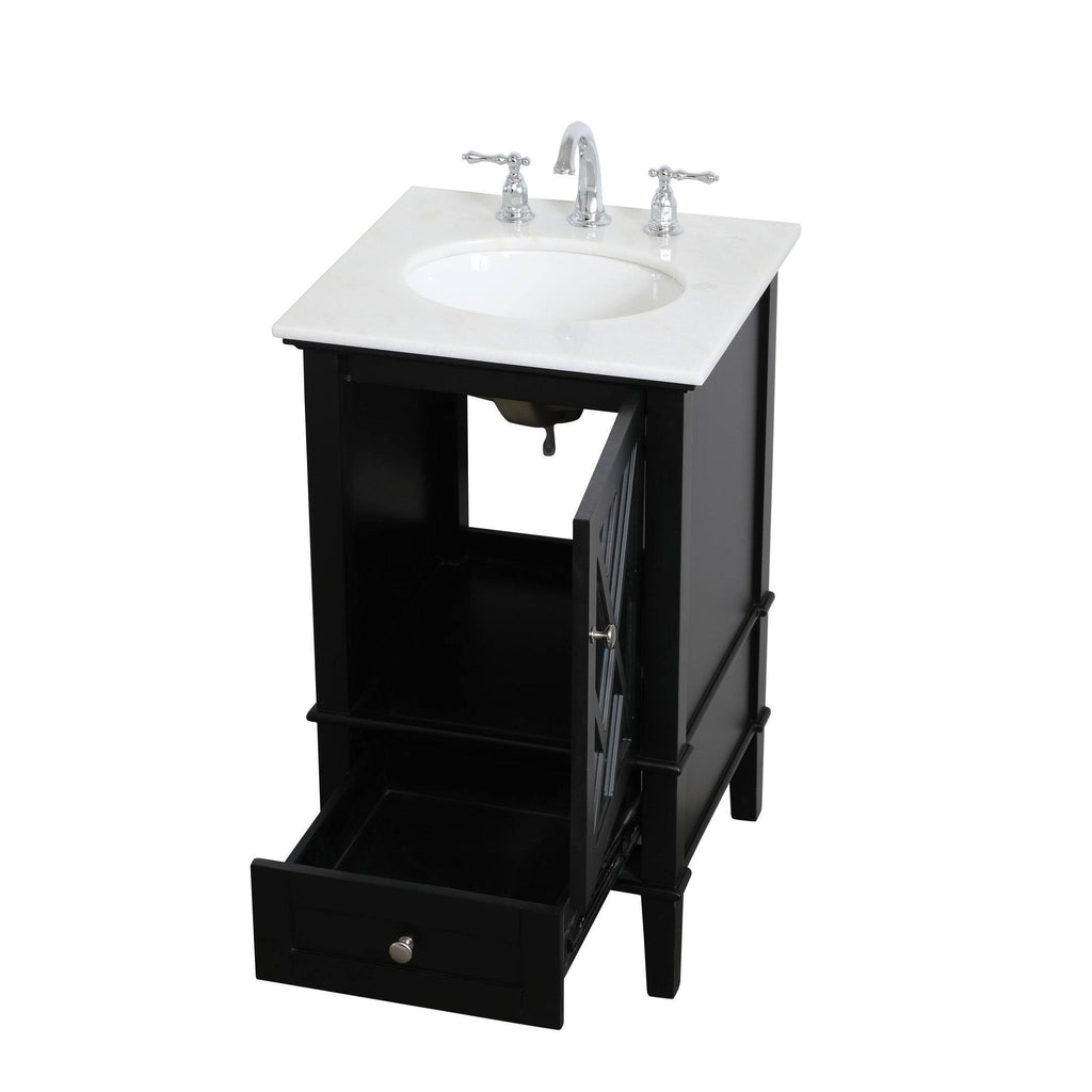Grey Vanity Cabinet Set with Marble Top G19206