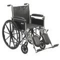 Chrome Sport Wheelchair with Elevating Leg Rests T329