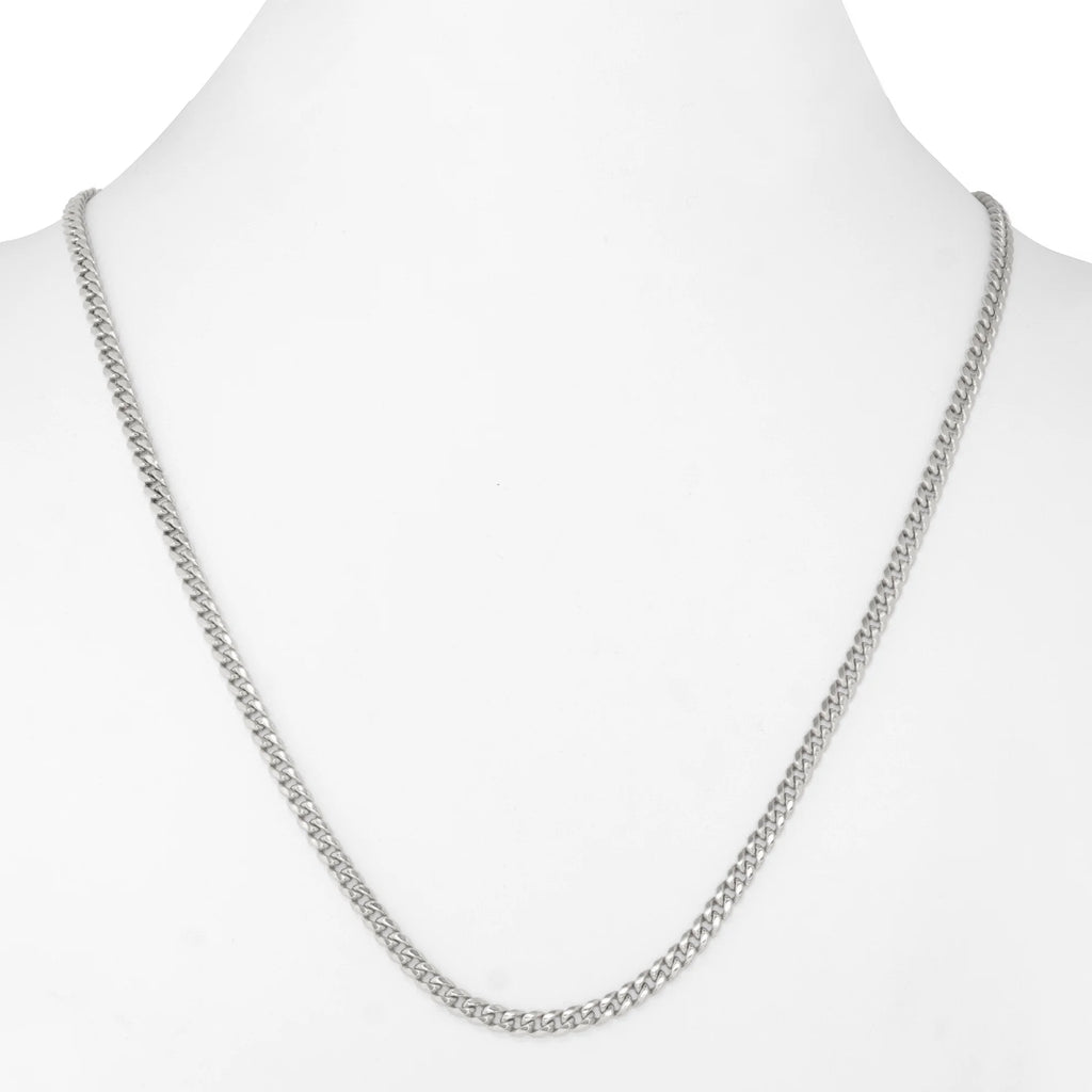 10k White Gold Miami Cuban Link Chain Necklace 16" - 30" T8113